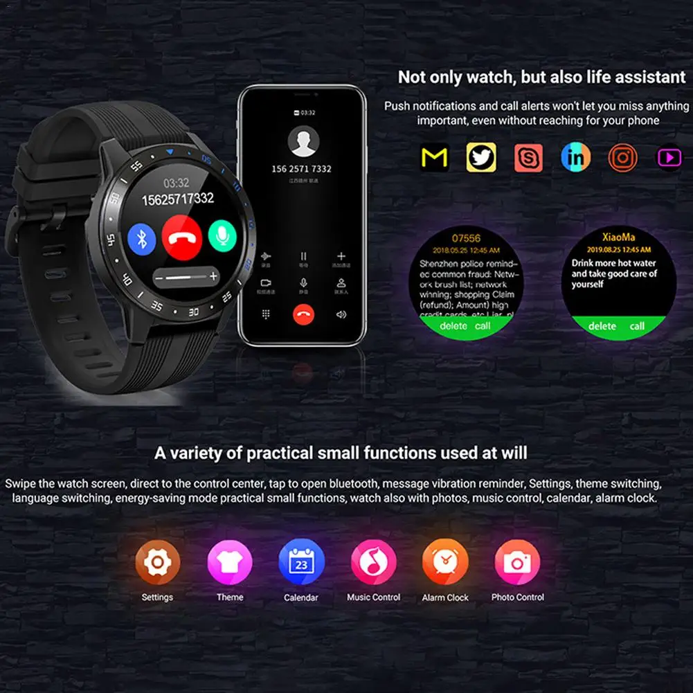 Newest High Quality Smart Watch Heart Rate Blood Pressure Monitoring Watch GPS Positioning HD Touch Screen Sports Watch
Newest High Quality Smart Watch Heart Rate Blood Pressure Monitoring Watch GPS Positioning HD Touch Screen Sports Watch