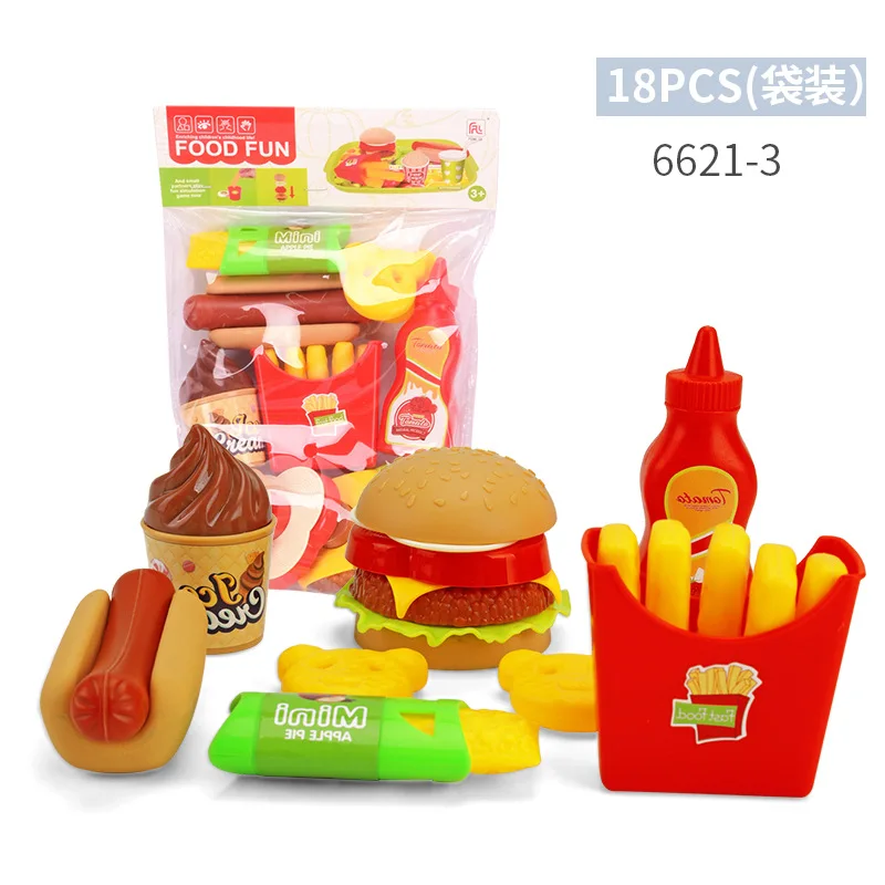 Hot sale children's simulation play house toys DIY assembled burger fries hot dog package play house educational toys
Hot sale children's simulation play house toys DIY assembled burger fries hot dog package play house educational toys