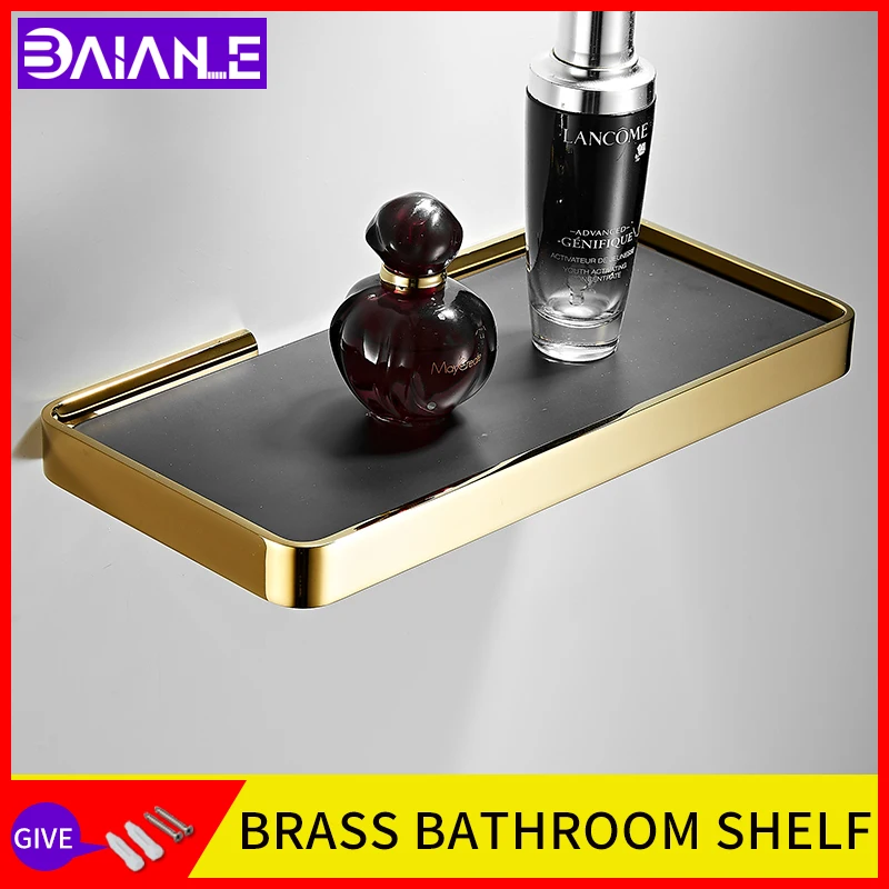 Bathroom Shelves Storage Rack Wall Solid Brass Black Gold Mobile phone shelf Storage Cosmetic rack organizer and storage rack
Bathroom Shelves Storage Rack Wall Solid Brass Black Gold Mobile phone shelf Storage Cosmetic rack organizer and storage rack