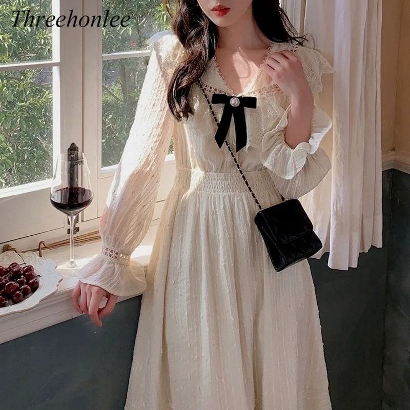 Autumn Winter Women's Korean Vintage Elegant Dress Retro Evening Party Long Dresses 2021 Long Sleeve Sweet Fashion Dresses
Autumn Winter Women's Korean Vintage Elegant Dress Retro Evening Party Long Dresses 2021 Long Sleeve Sweet Fashion Dresses