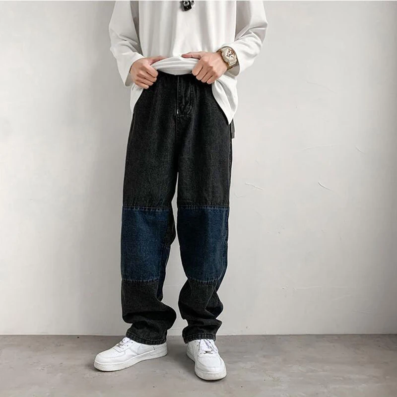 Men's Personalized Splicing Jeans Pants Men's Fashion Brand Wide Leg Spring Korean Fashion Loose Casual Pants
Men's Personalized Splicing Jeans Pants Men's Fashion Brand Wide Leg Spring Korean Fashion Loose Casual Pants