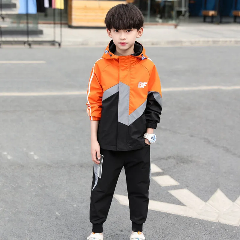 Spring & Autumn Polyester Boy Sets New 2021 Korean Version Handsome Hooded Slim Patchwork Two-Piece Casual Children's Clothing
Spring & Autumn Polyester Boy Sets New 2021 Korean Version Handsome Hooded Slim Patchwork Two-Piece Casual Children's Clothing