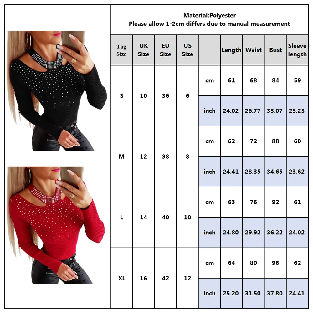 2020 Women Sweaters Fashion Sexy O-neck Diamond Knitted Shirt Elegant Slim Women's Pullovers
2020 Women Sweaters Fashion Sexy O-neck Diamond Knitted Shirt Elegant Slim Women's Pullovers