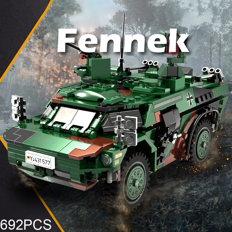 Modern military germany Fennek Armored reconnaissance vehicle batisbricks building block ww2 brick toy collection for boys 
Modern military germany Fennek Armored reconnaissance vehicle batisbricks building block ww2 brick toy collection for boys