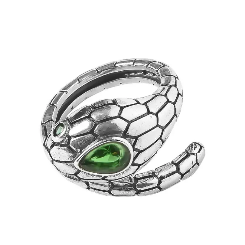 925 Sterling Silver Green Rhinestone Snake Retro Index Finger Opening Rings For Women Ins Cold Wind Fine Jewelry Party Gifts 408
925 Sterling Silver Green Rhinestone Snake Retro Index Finger Opening Rings For Women Ins Cold Wind Fine Jewelry Party Gifts 408
