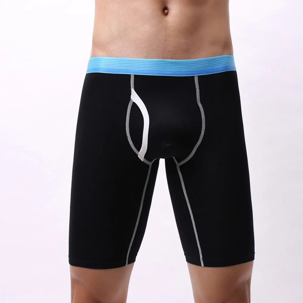 Men's Underwear Long Boxer Briefs Solid Color Panties High Waist Cotton Elastic Run Sports Underpants
Men's Underwear Long Boxer Briefs Solid Color Panties High Waist Cotton Elastic Run Sports Underpants