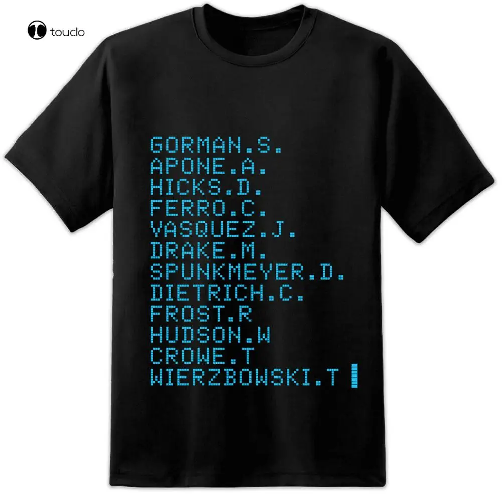 Mens Aliens USCM Marines Crew Names T Shirt Nostromo Sulaco Xenomorph LV426 Film
Mens Aliens USCM Marines Crew Names T Shirt Nostromo Sulaco Xenomorph LV426 Film