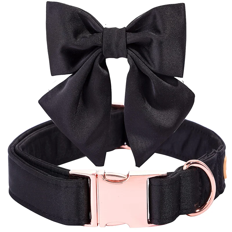 Unique style paws Black Silk Dog Collar Puppy Collar with Bowtie Adjustable Dog Collar Pet Gift for Small Medium Large
Unique style paws Black Silk Dog Collar Puppy Collar with Bowtie Adjustable Dog Collar Pet Gift for Small Medium Large