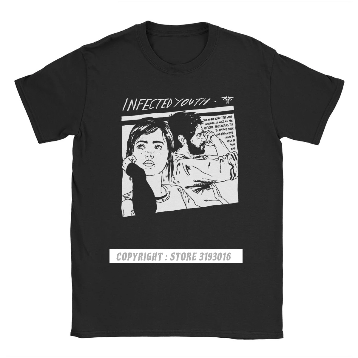 Fashion Brans Tops T Shirt Infected Youth The Last Of Us T Shirts Men Cotton T-Shirts Ellie Fireflies Joel Tlou Game
Fashion Brans Tops T Shirt Infected Youth The Last Of Us T Shirts Men Cotton T-Shirts Ellie Fireflies Joel Tlou Game