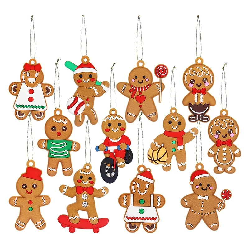 12 Pack Christmas Gingerbread Man Ornaments Sports Gingerbread Man Decorations for Christmas Tree Hanging Decorations
12 Pack Christmas Gingerbread Man Ornaments Sports Gingerbread Man Decorations for Christmas Tree Hanging Decorations