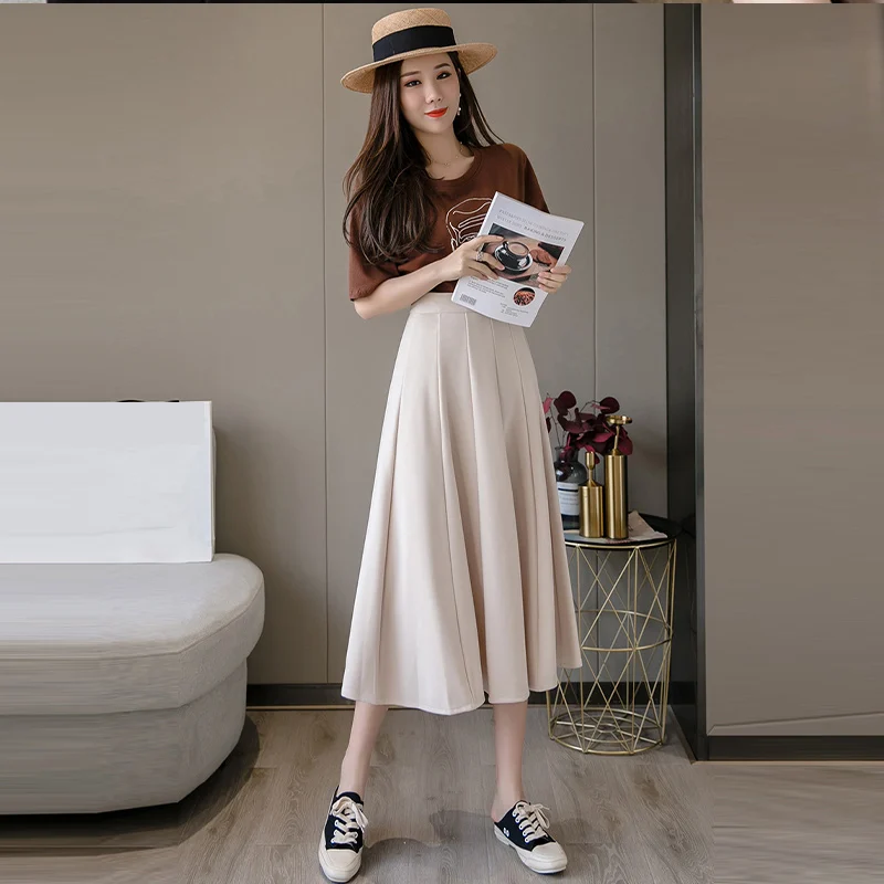 Pleated Women's Solid Patchwork Long Skirts Female Ruffles A-line Slim High Waist Chain Skirt Pop Nice Summer Lady Vestidos
Pleated Women's Solid Patchwork Long Skirts Female Ruffles A-line Slim High Waist Chain Skirt Pop Nice Summer Lady Vestidos