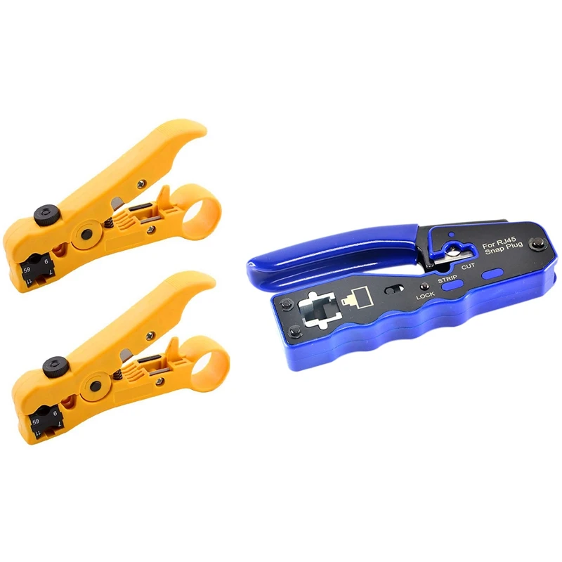 HOT-HY-670 8P8C RJ45 Cable Crimper Ethernet Perforated Connector Crimping Tools With 2 Pack Automatic Cable Wire Stripper
HOT-HY-670 8P8C RJ45 Cable Crimper Ethernet Perforated Connector Crimping Tools With 2 Pack Automatic Cable Wire Stripper