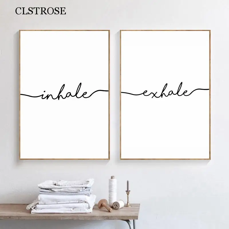 Minimalist Canvas Painting Inhale Exhale Black White Poster Abstract English Alphabet Wall Art Picture Modern Living Room Decor
Minimalist Canvas Painting Inhale Exhale Black White Poster Abstract English Alphabet Wall Art Picture Modern Living Room Decor