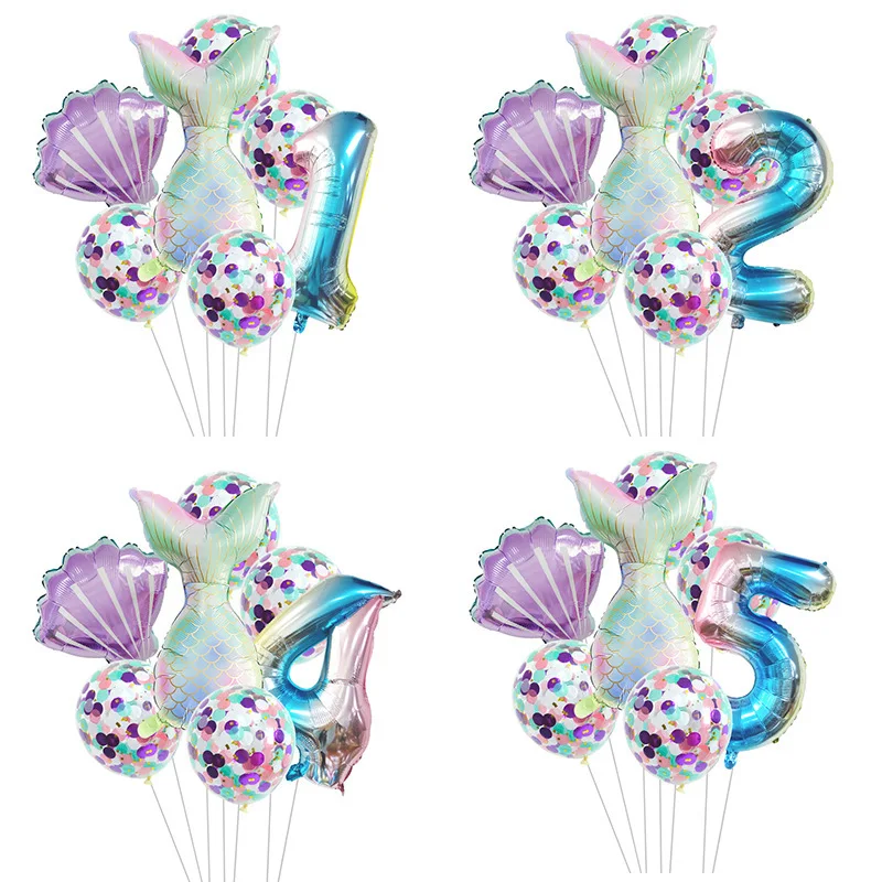 7Pcs Mermaid Party Balloons Set 32inch Number Foil Balloon Kids Birthday Party Decoration Supplies Baby Shower Decor
7Pcs Mermaid Party Balloons Set 32inch Number Foil Balloon Kids Birthday Party Decoration Supplies Baby Shower Decor