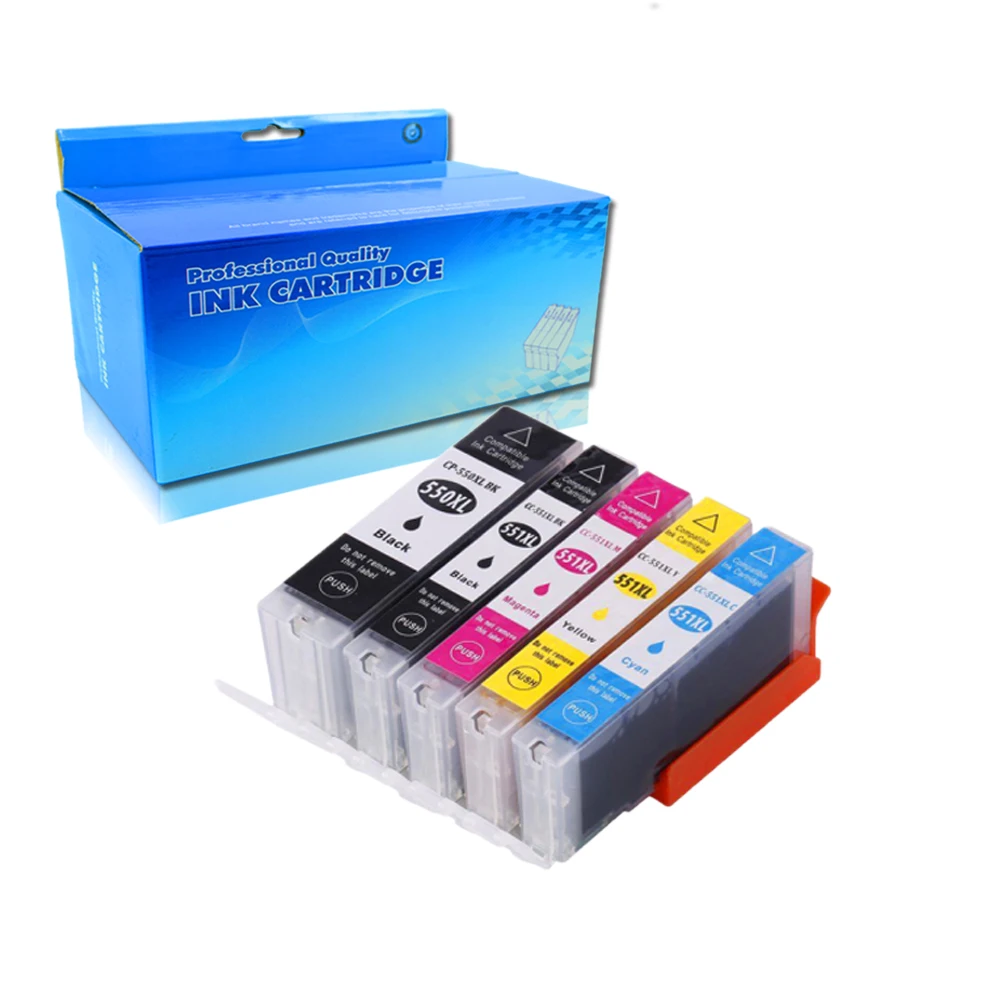 5colors ink cartridge Compatible CANON PGI550 CLI551 PGI-550 CLI-551 for Canon PIXMA IP7250 MG5450 MG6350 MX925 MG5550 MG6650
5colors ink cartridge Compatible CANON PGI550 CLI551 PGI-550 CLI-551 for Canon PIXMA IP7250 MG5450 MG6350 MX925 MG5550 MG6650