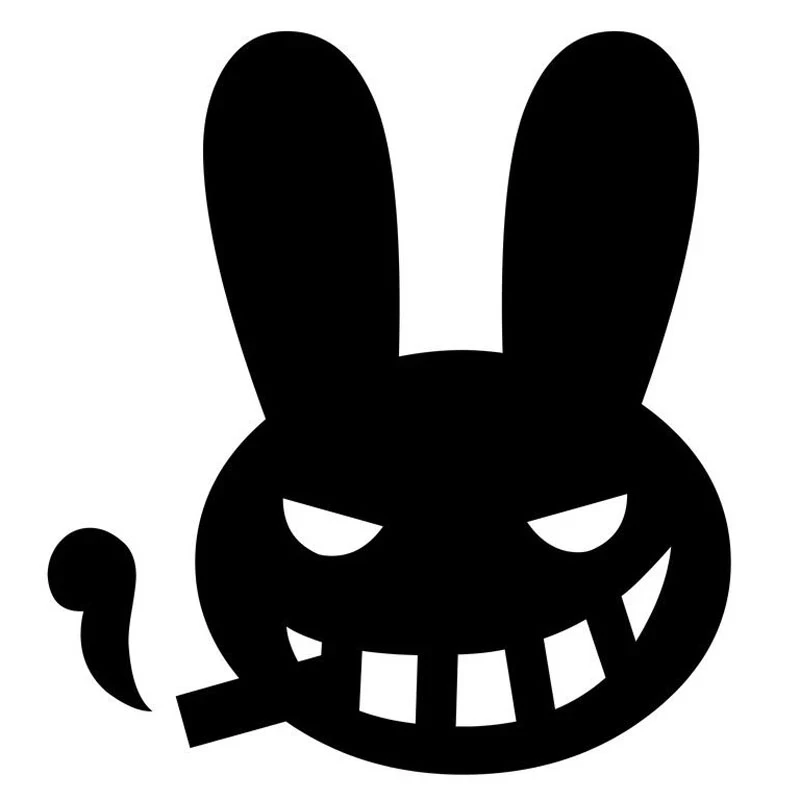 11.8*12.7CM Funny Smoking Bunny Rabbit Vinyl Car Styling Tail Decal Racing Car Stickers Black/Silver S1-2635
11.8*12.7CM Funny Smoking Bunny Rabbit Vinyl Car Styling Tail Decal Racing Car Stickers Black/Silver S1-2635