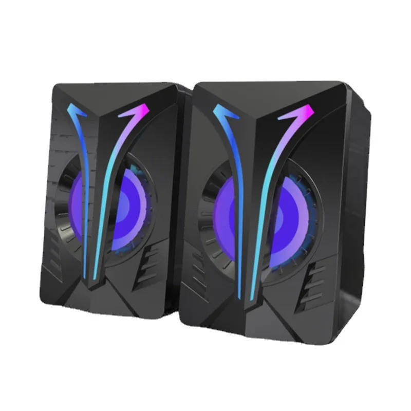 RGB маленькая Колонка 2 0 светящийся игровой аудио красочный компьютерный