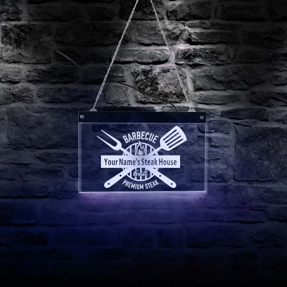 Premium Steak Barbecue Grill Personalized Steak House LED Business Brand Sign Restaurant Advertising Board LED Neon Wall Decor
Premium Steak Barbecue Grill Personalized Steak House LED Business Brand Sign Restaurant Advertising Board LED Neon Wall Decor