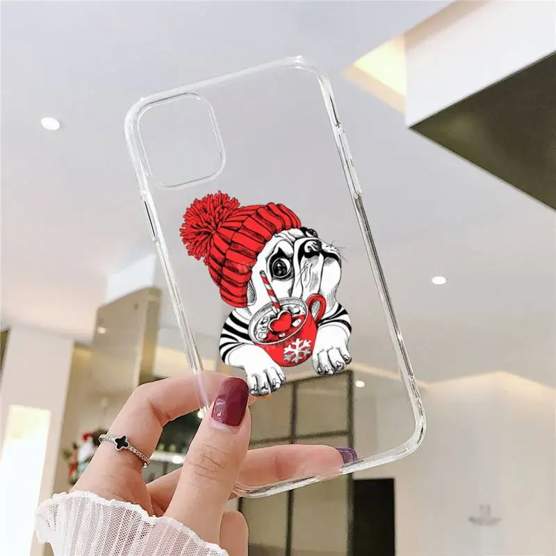 Cute dog puppy Pug Bulldog blowing balloon Phone Case Transparent for iPhone 11 12 mini pro XS MAX 8 7 6 6S Plus X 5S SE XR 2020
Cute dog puppy Pug Bulldog blowing balloon Phone Case Transparent for iPhone 11 12 mini pro XS MAX 8 7 6 6S Plus X 5S SE XR 2020
