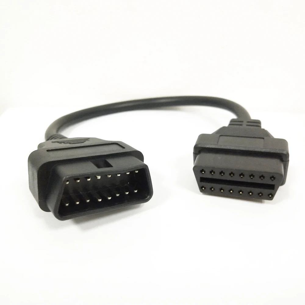 

Универсальный автомобильный Удлинительный кабель OBD2, 16-контактный разъем OBDII EOBD, 16-контактный разъем «Мама-папа» для автомобильного диагно...