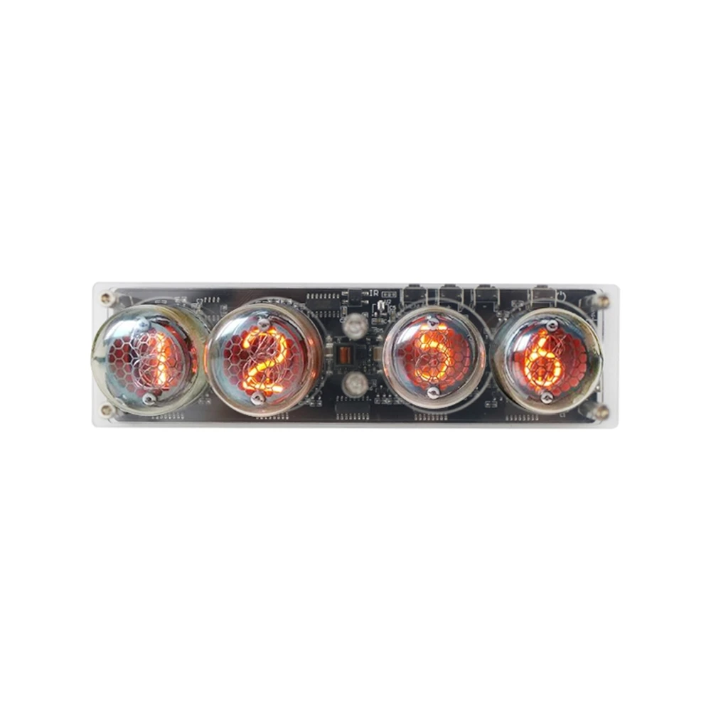 4-bits Glow Tube Nixie Clock QS30-1 SZ3-1 Tube Advanced Version Remote Control LED Backlight Audio Accessories DC5V no tube 
4-bits Glow Tube Nixie Clock QS30-1 SZ3-1 Tube Advanced Version Remote Control LED Backlight Audio Accessories DC5V no tube