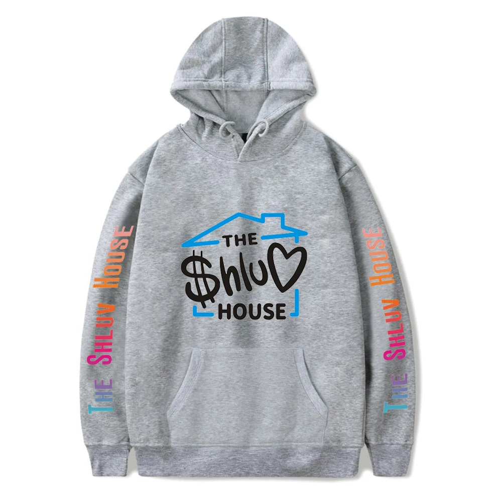 Толстовка Shluv House из хлопка и полиэстера свитшот с капюшоном в стиле хип-хоп худи