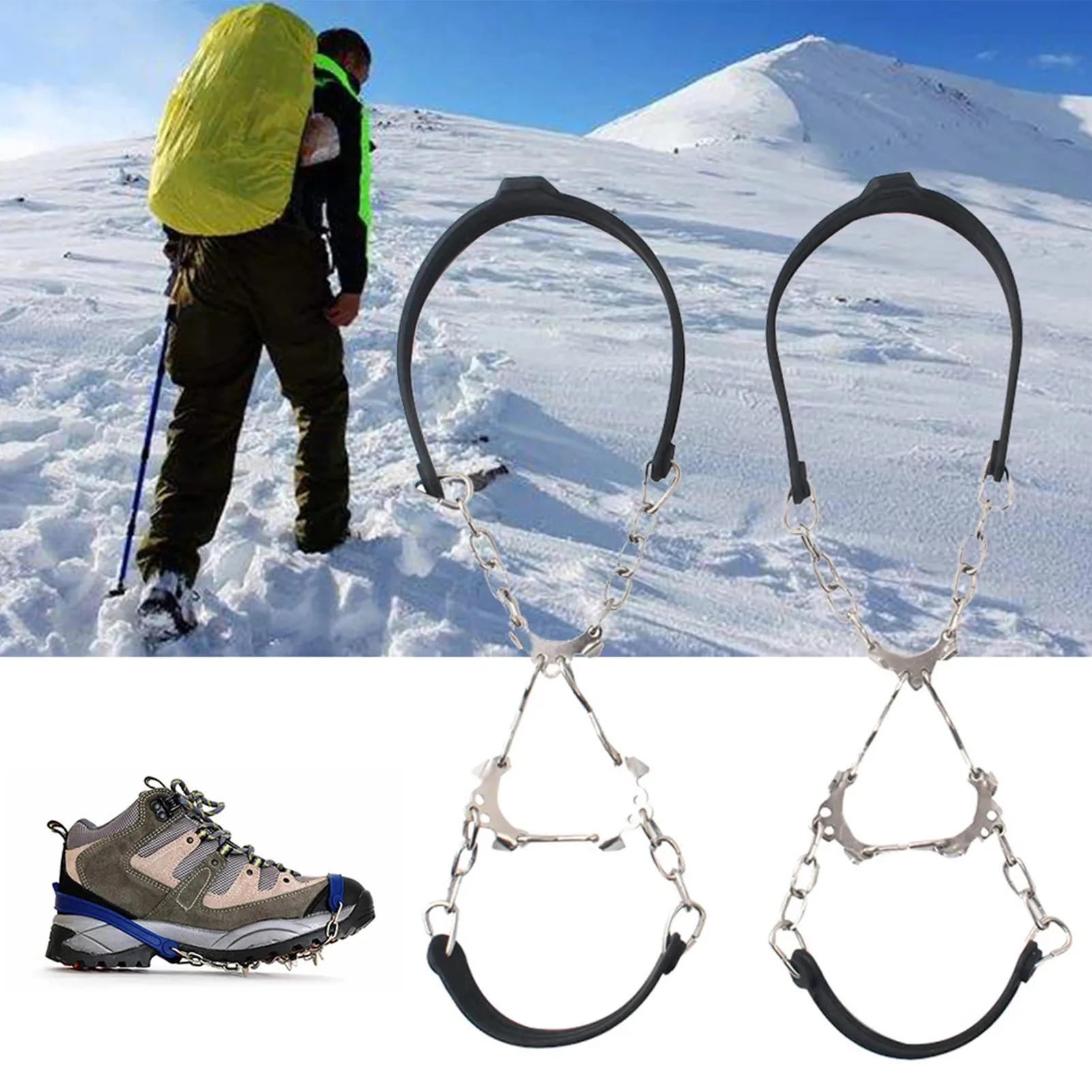 unisex Anti-Slip Crampons Ice Spike For Winter Outdoor Hiking Climbing Hunting Snow Spikes Cleats Chain Claws Grips Ice Gripper
unisex Anti-Slip Crampons Ice Spike For Winter Outdoor Hiking Climbing Hunting Snow Spikes Cleats Chain Claws Grips Ice Gripper