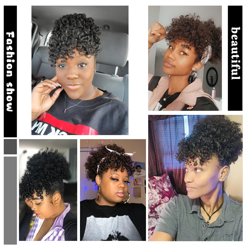 LISIHAIR Short Synthetic Black Curly Fake Bangs Clip-on Hair For Women's Hair Clips In Hair Extensions False Bangs Natural Wig
LISIHAIR Short Synthetic Black Curly Fake Bangs Clip-on Hair For Women's Hair Clips In Hair Extensions False Bangs Natural Wig