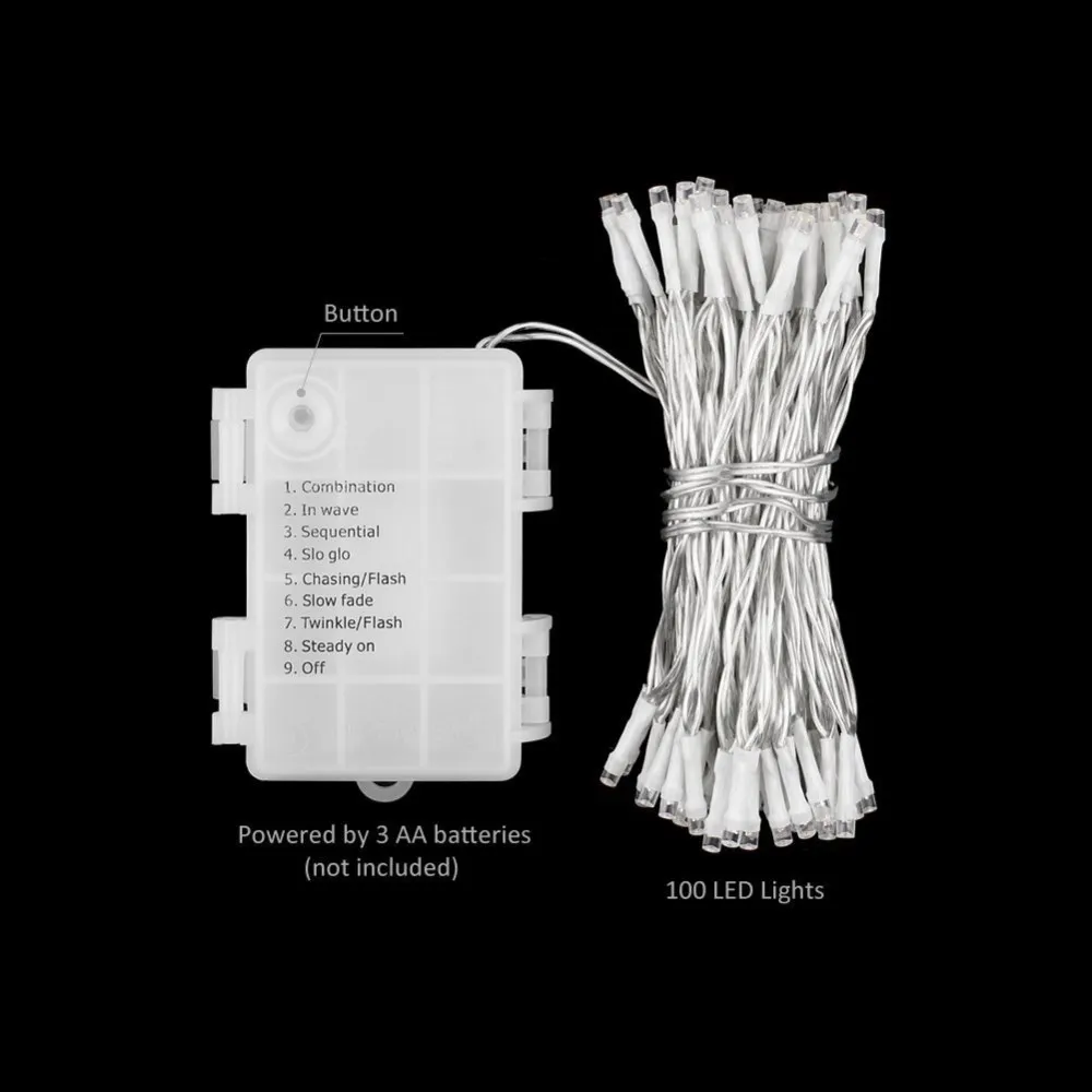 LED String Light AA Battery Powered 9 Colors Festoon Lamps Waterproof Outdoor Garland Party Holiday Fairy Christmas Decoration
LED String Light AA Battery Powered 9 Colors Festoon Lamps Waterproof Outdoor Garland Party Holiday Fairy Christmas Decoration