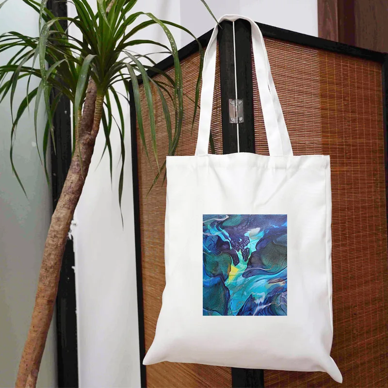 Oil Painting Shoping Bags Customizable Logo Bag Big for Women Designer Handbags Reusable Canvas Fabric Small Shopper 2021 Tote
Oil Painting Shoping Bags Customizable Logo Bag Big for Women Designer Handbags Reusable Canvas Fabric Small Shopper 2021 Tote