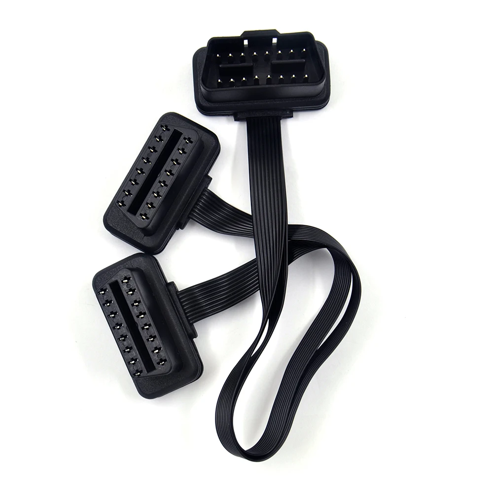 Dual Female Y Splitter Elbow 16Pin OBD 2 Extender ODB OBD2 Cable 16 Pin Male To Female Flat Noodle OBD II Extension Connector
Dual Female Y Splitter Elbow 16Pin OBD 2 Extender ODB OBD2 Cable 16 Pin Male To Female Flat Noodle OBD II Extension Connector