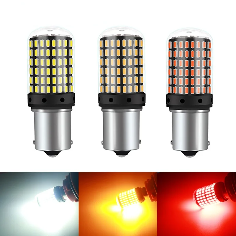 No Hyper Flash BA15S P21W BAU15S PY21W Front Rear Turn Signal Bulb Canbus Error Free Led Amber Yellow 3014 Chipset 144SMD
No Hyper Flash BA15S P21W BAU15S PY21W Front Rear Turn Signal Bulb Canbus Error Free Led Amber Yellow 3014 Chipset 144SMD