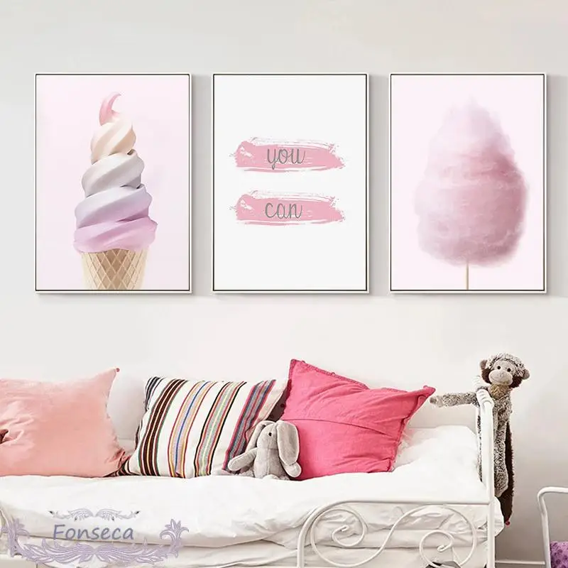 Pink Ice Cream Cotton Candy Wall Art Canvas Painting Positive Quotes You Can Poster Nursery Picture Kids Bedroom Decoration
Pink Ice Cream Cotton Candy Wall Art Canvas Painting Positive Quotes You Can Poster Nursery Picture Kids Bedroom Decoration