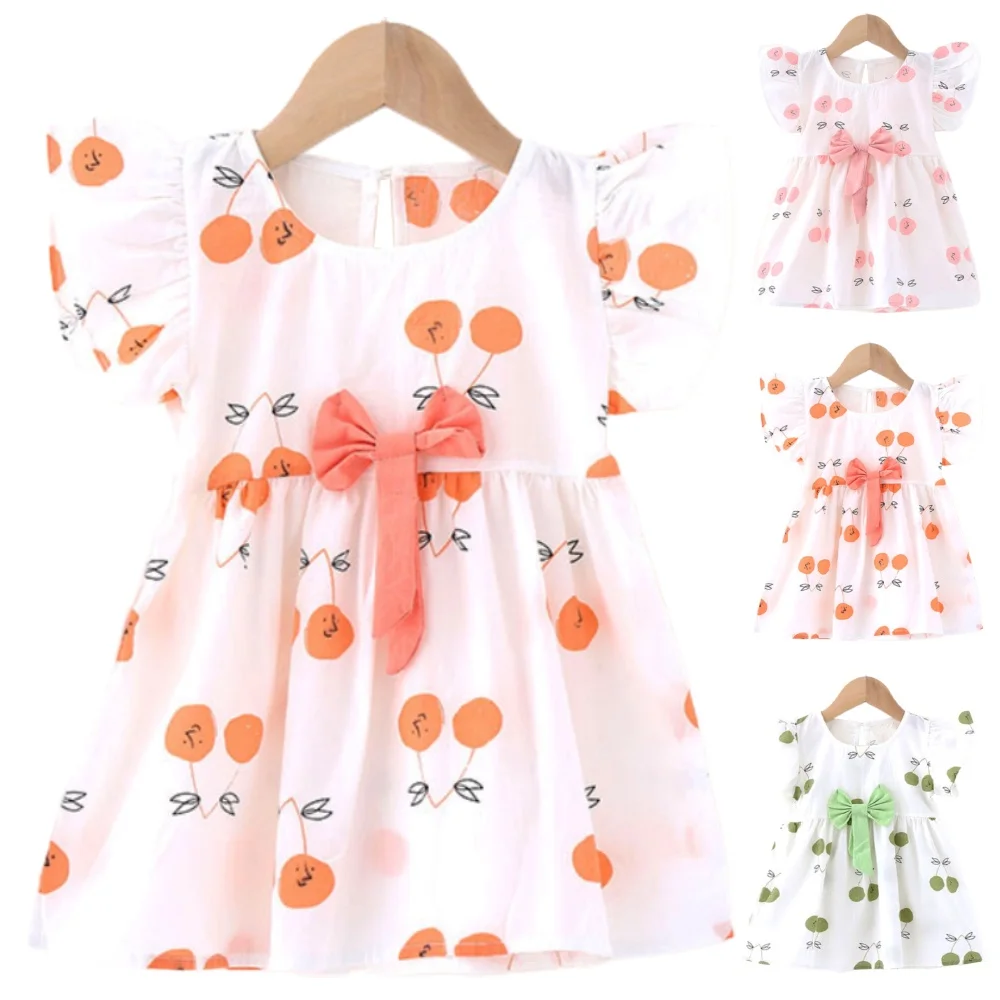 Kawaii Baby Girls Bow Dresses Lovely Sweet Cherry Printed Short Sleeve Skirts High Quality Party Dresses for Girls
Kawaii Baby Girls Bow Dresses Lovely Sweet Cherry Printed Short Sleeve Skirts High Quality Party Dresses for Girls