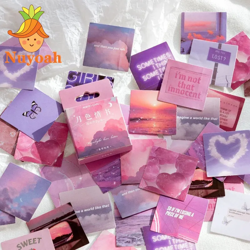 Pink Purple Aesthetic Stickers Journaling Love Material Sticky Diary Scrapbook Sticker for Notebooks Stationery Supplies 46PCS
Pink Purple Aesthetic Stickers Journaling Love Material Sticky Diary Scrapbook Sticker for Notebooks Stationery Supplies 46PCS