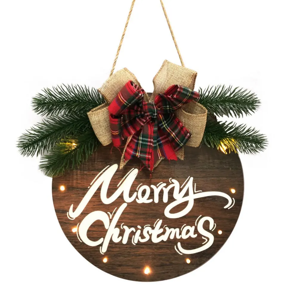 Merry Christmas Wreaths with Light Rustic Wooden Decorative Sign for Home Front Door Window Wall Hanging Decorations
Merry Christmas Wreaths with Light Rustic Wooden Decorative Sign for Home Front Door Window Wall Hanging Decorations