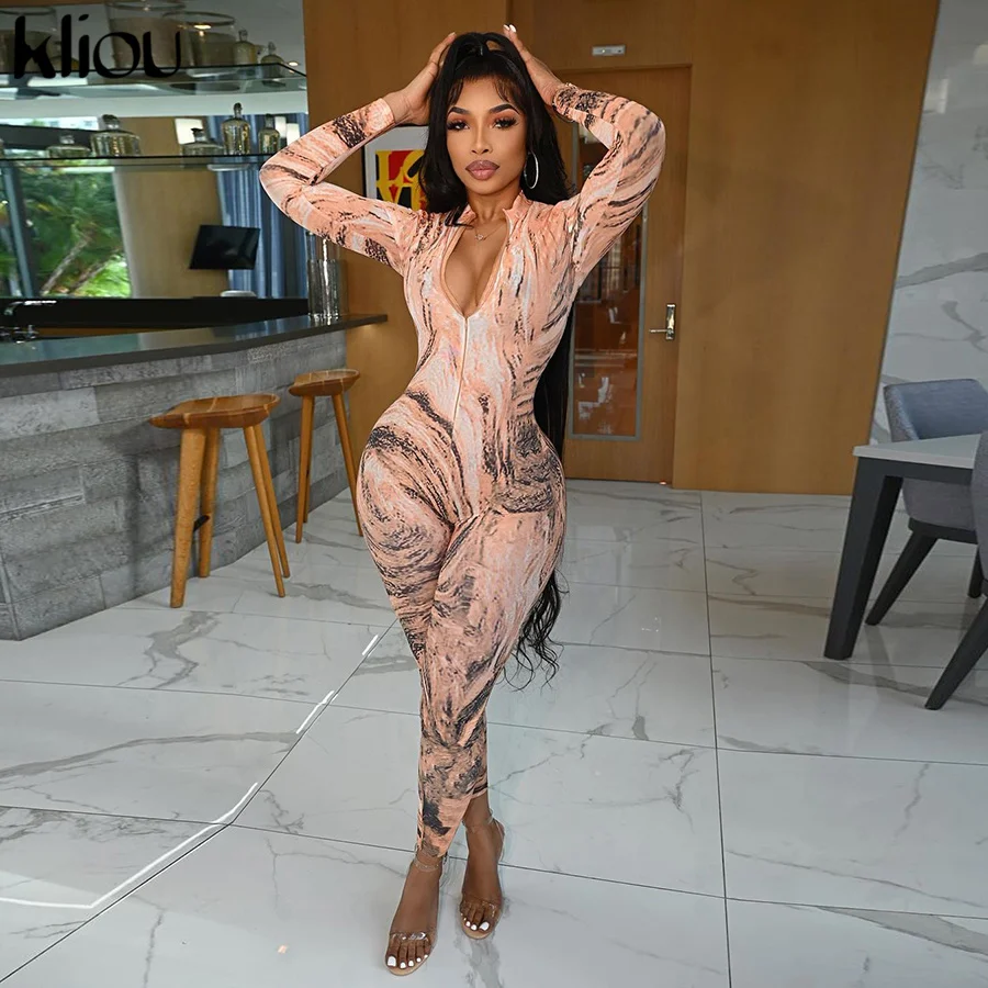 Kliou Aesthetic Printed Stretchy Bodycon Jumpsuit Women Fashion Sporty Casual Streetwear Zipper Skinny Sexy Hipster Clothing
Kliou Aesthetic Printed Stretchy Bodycon Jumpsuit Women Fashion Sporty Casual Streetwear Zipper Skinny Sexy Hipster Clothing