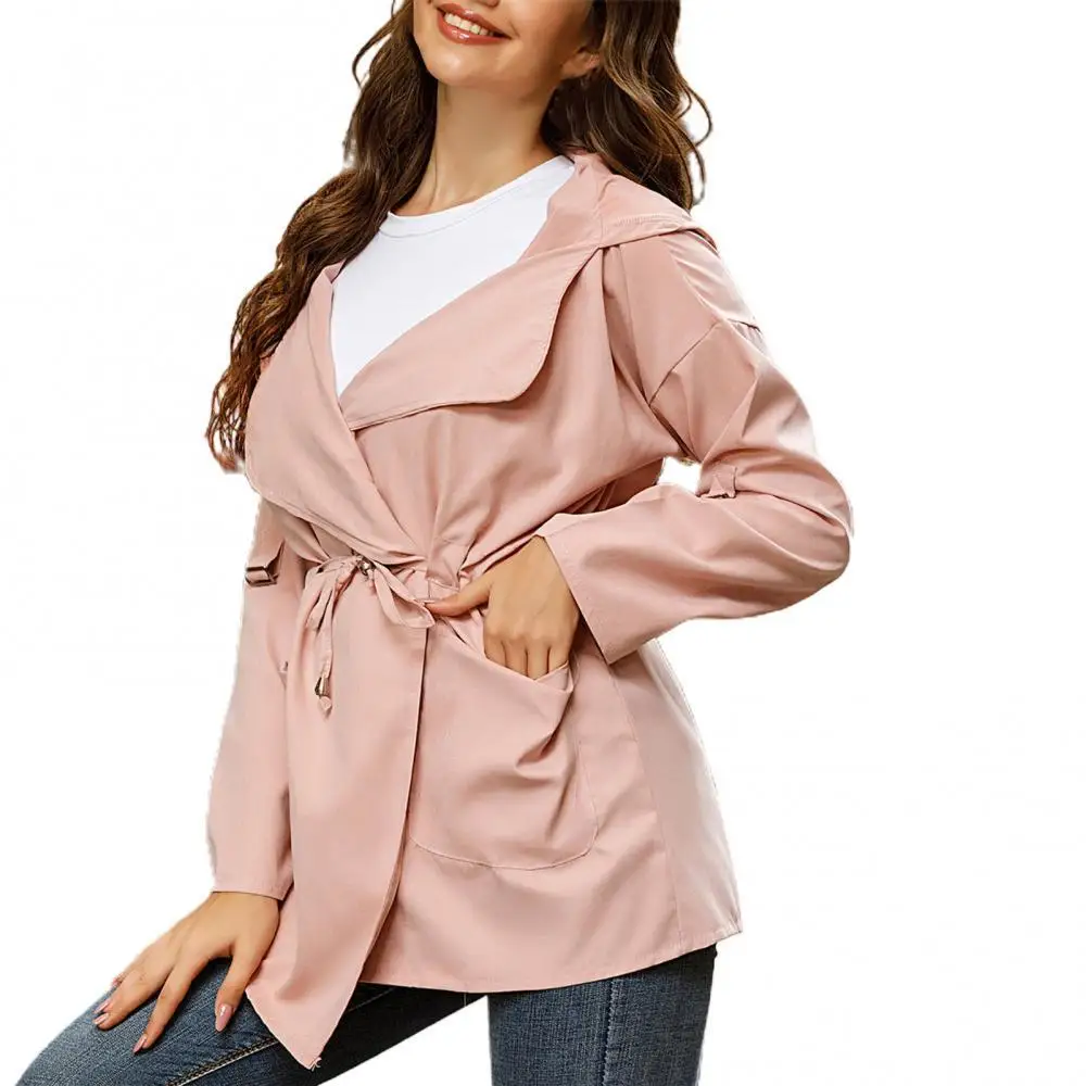 2021 Autumn Winter Women Solid Color Long Sleeve Hooded Coat Waist Drawstring Jacket Long Section Hooded Women's Coat jaqueta
2021 Autumn Winter Women Solid Color Long Sleeve Hooded Coat Waist Drawstring Jacket Long Section Hooded Women's Coat jaqueta