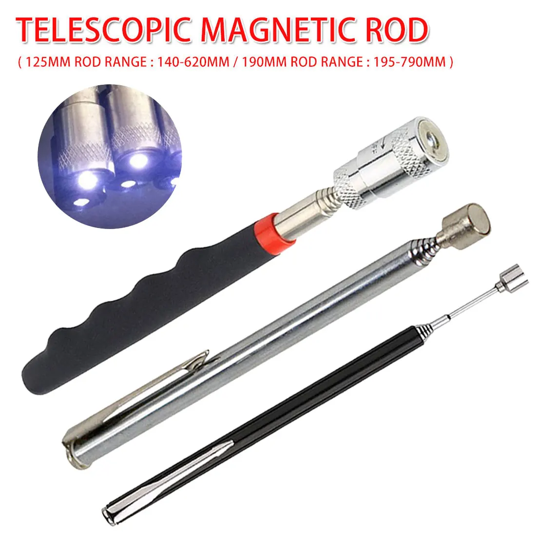 Adjustable Telescopic Magnetic Pickup Tool Grip Extendable Long Reach Pen Handy Tool for Picking Up Nut/Bolt/Screws Suction Rod
Adjustable Telescopic Magnetic Pickup Tool Grip Extendable Long Reach Pen Handy Tool for Picking Up Nut/Bolt/Screws Suction Rod