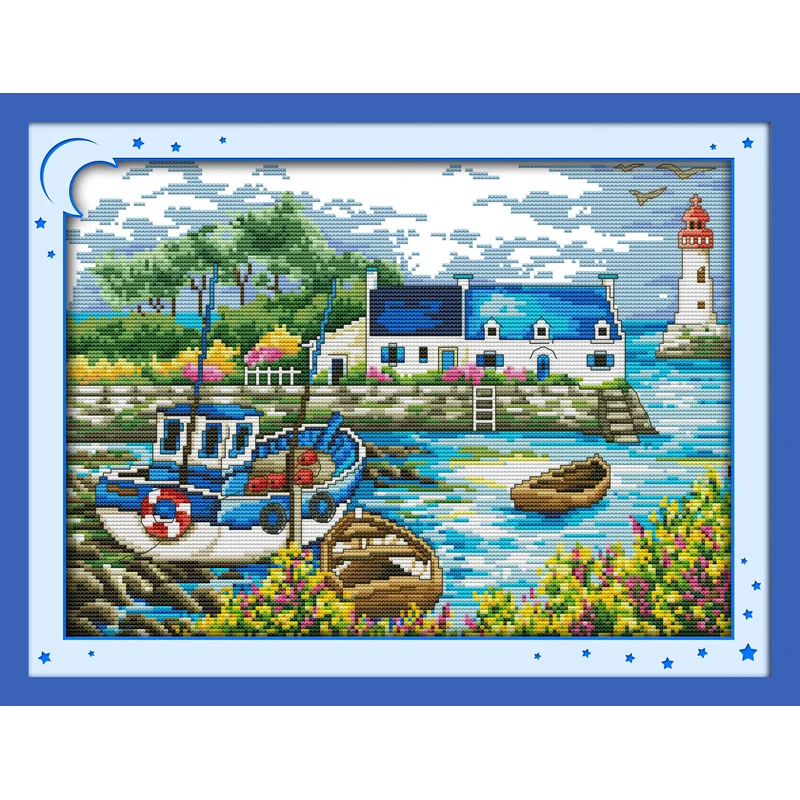 Everlasting Love Scenery Of Port Chinese Cross Stitch Kits Ecological Cotton Stamped Printed 11CT DIY New Christmas Decorations
Everlasting Love Scenery Of Port Chinese Cross Stitch Kits Ecological Cotton Stamped Printed 11CT DIY New Christmas Decorations