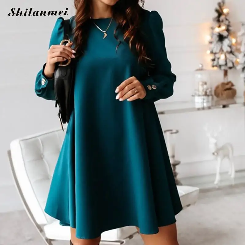 Plus Size Long Sleeve Dresswomen Patchwork Buttons Fashion Female Dress Ladies Office Work Streetwear 2020 Spring Casual Dress
Plus Size Long Sleeve Dresswomen Patchwork Buttons Fashion Female Dress Ladies Office Work Streetwear 2020 Spring Casual Dress