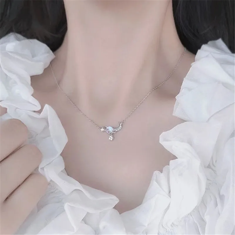 925 Sterling Silver Moonstone Planet Star Necklaces & Pendants Choker Statement Necklace For Women Jewelry dz188
925 Sterling Silver Moonstone Planet Star Necklaces & Pendants Choker Statement Necklace For Women Jewelry dz188