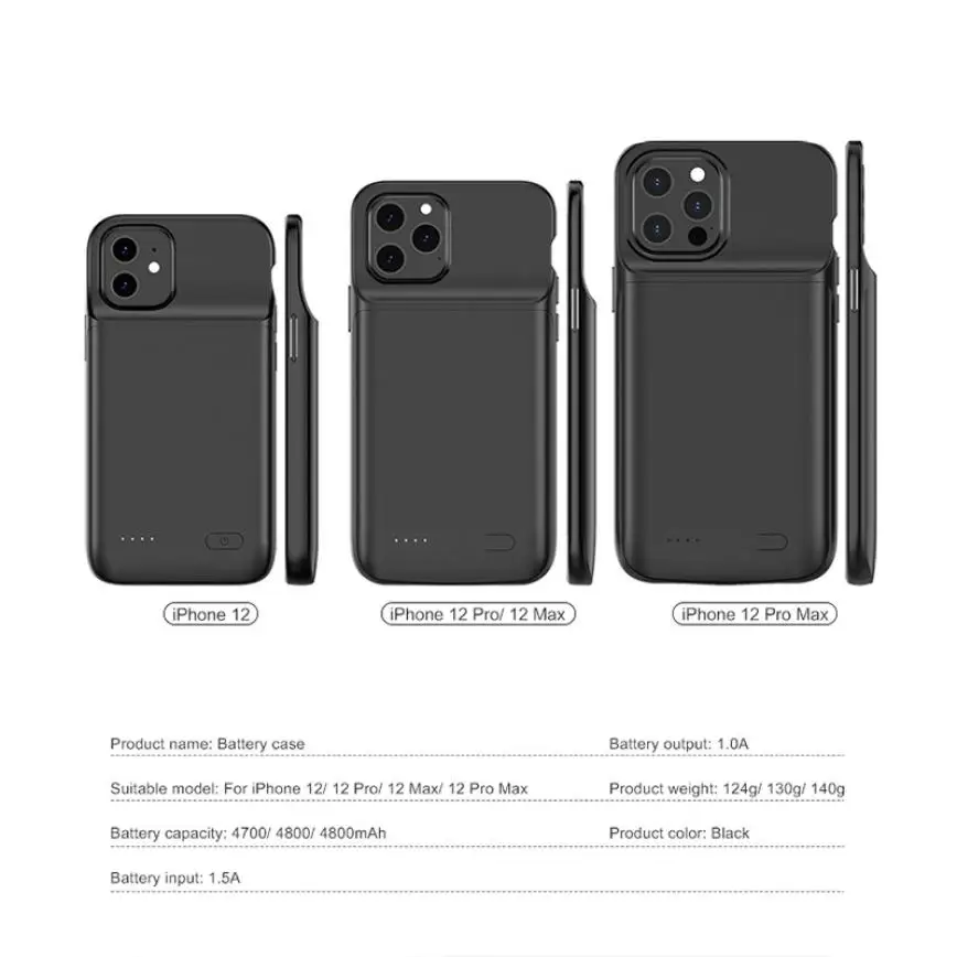5V LED Power Indicator Phone Case Charger Utrathin Power Bank Back Clip Power Supply For iPhone 12/12 Pro / 12 / 12 Pro Max
5V LED Power Indicator Phone Case Charger Utrathin Power Bank Back Clip Power Supply For iPhone 12/12 Pro / 12 / 12 Pro Max