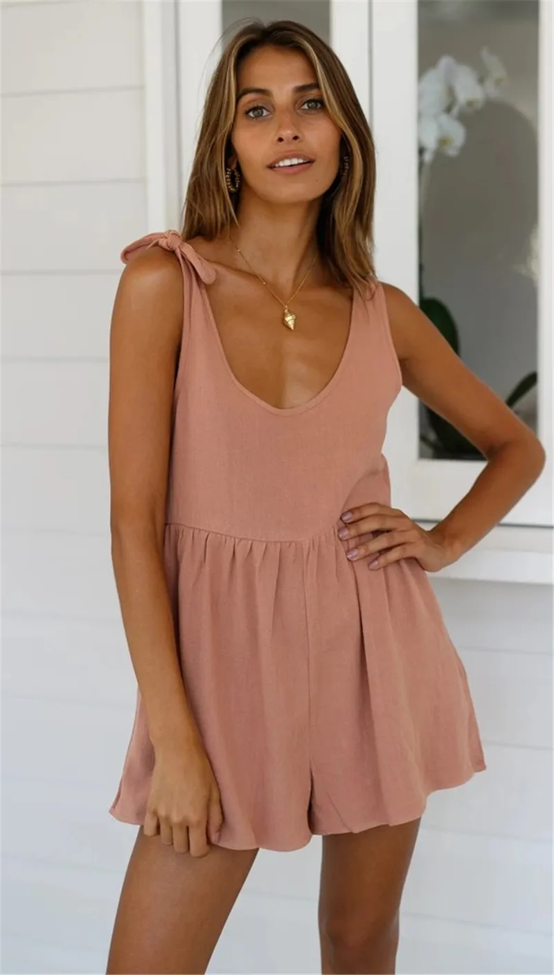 Work Clothes Casual O-neck Bow Sturdy Strapless Backless Sexy Jumpsuit Women 2022 Summer Spring New Clothing
Work Clothes Casual O-neck Bow Sturdy Strapless Backless Sexy Jumpsuit Women 2022 Summer Spring New Clothing