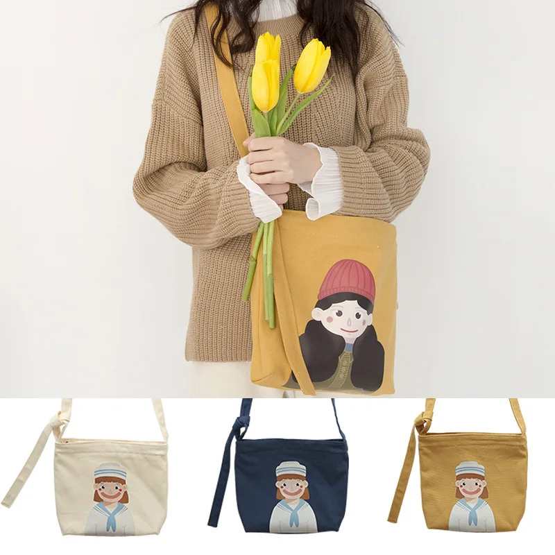 Personality canvas handbag original cartoon illustration single shoulder diagonal bag female art adjustable small backpack 
Personality canvas handbag original cartoon illustration single shoulder diagonal bag female art adjustable small backpack
