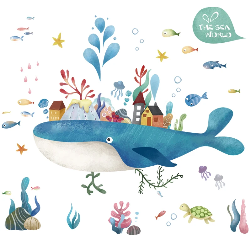 Cartoon Whale Baby Nursery Wall Stickers Boy Girl Kids Room Bathroom Decoration Aesthetic Home Decor Self-adhesive Wallpaper Art
Cartoon Whale Baby Nursery Wall Stickers Boy Girl Kids Room Bathroom Decoration Aesthetic Home Decor Self-adhesive Wallpaper Art