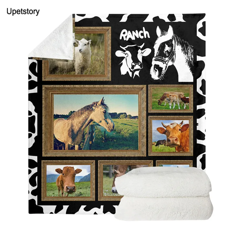 Upetstory Horse Cow Printed Flannel Blankets for Kids Adults Soft Bed Sofa Cover Sheet Fleece Plush Quilt Animal Blankets
Upetstory Horse Cow Printed Flannel Blankets for Kids Adults Soft Bed Sofa Cover Sheet Fleece Plush Quilt Animal Blankets