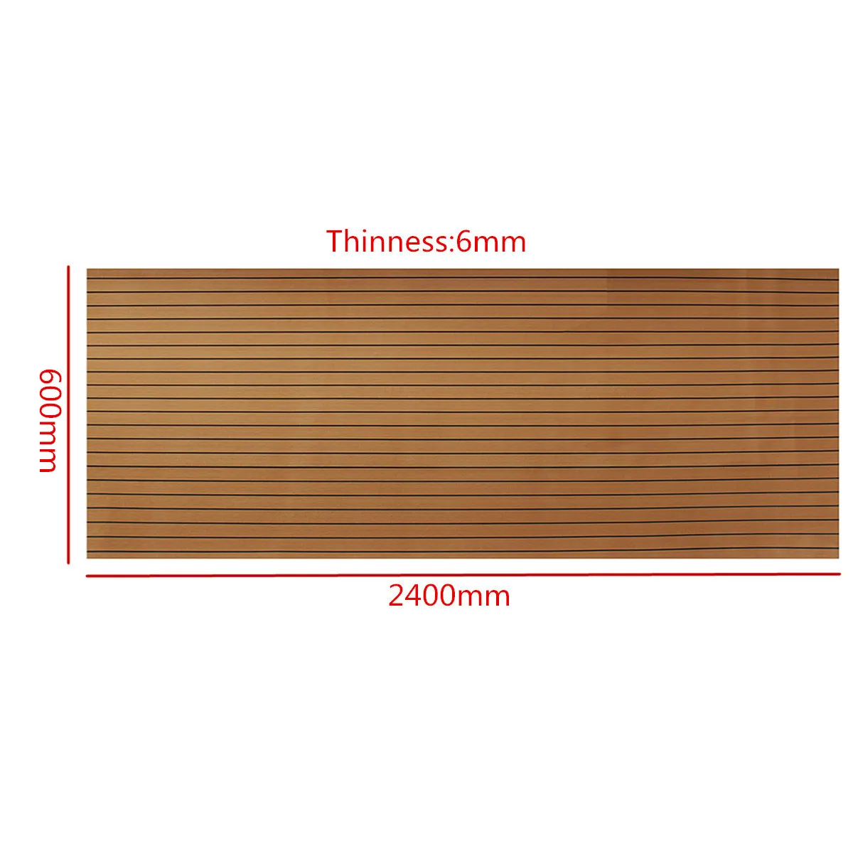 2400x600x6mm EVA Foam из тикового дерева Искусственный лист Decking морской катер полов Pad