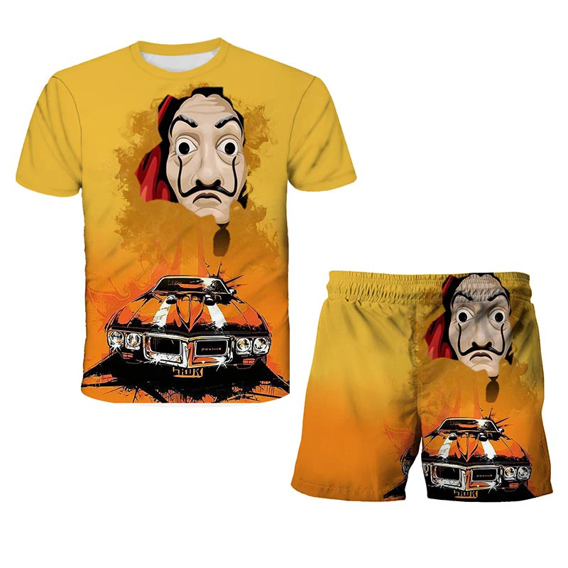 3D La casa de papel T-shirt Boy role player suit summer top + shorts 2-piece set Baby clothes Boy Girl Boutique Suit 4-14T Suit
3D La casa de papel T-shirt Boy role player suit summer top + shorts 2-piece set Baby clothes Boy Girl Boutique Suit 4-14T Suit