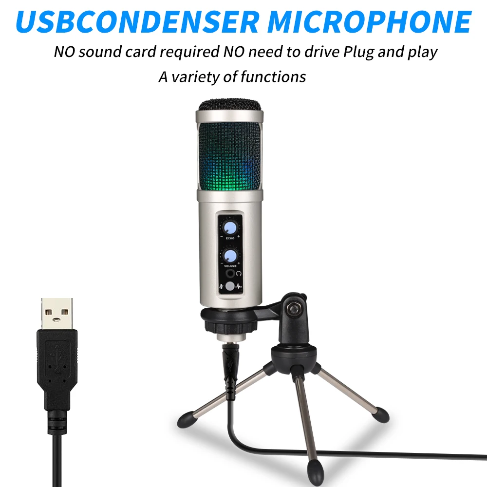 USB Condense Microphone for Recording/Streaming/Gaming/Singing,Echo controltrol mic for PC/Laptop
USB Condense Microphone for Recording/Streaming/Gaming/Singing,Echo controltrol mic for PC/Laptop